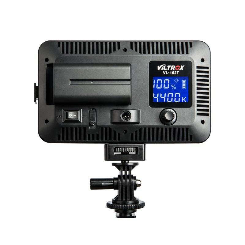 VILTROX فيلتروكس VL-162T ضوء فيديو LED CRI95+، لوحة ضوء كاميرا محمولة قابلة للتعتيم لكاميرا DSLR وكاميرا الفيديو مع بطارية وشاحن، سطوع عالي، 3300K-5600K ثنائي اللون، فلتر أبيض وشاشة LCD - Image 3